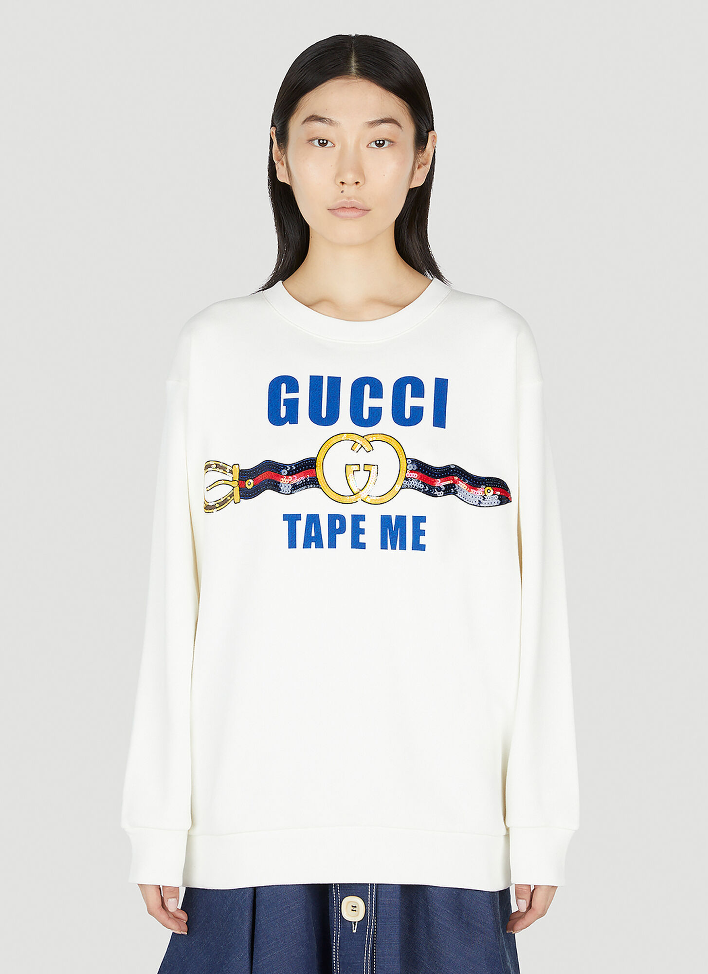 GUCCI TAPE ME SEQUIN SWEATSHIRT 