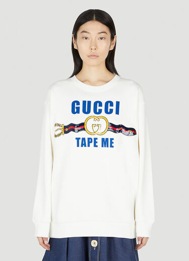 Gucci Tape Me Sequin Sweatshirt White guc0252074