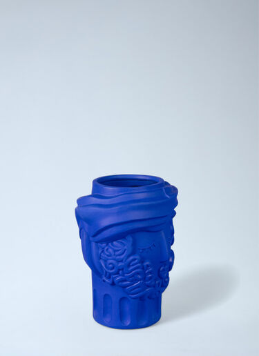 Seletti Magna Graecia Man Terracotta Vase Blue wps0692091