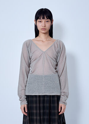 Our Legacy Cheer V Neck Top Beige our0265012