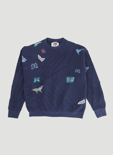 DRx FARMAxY FOR LN-CC Embroidered Vintage Sweatshirt Blue drx0346020