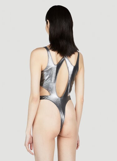 Metallic Swimsuit Mugler Metallic Swimsuit Silver mug0252002