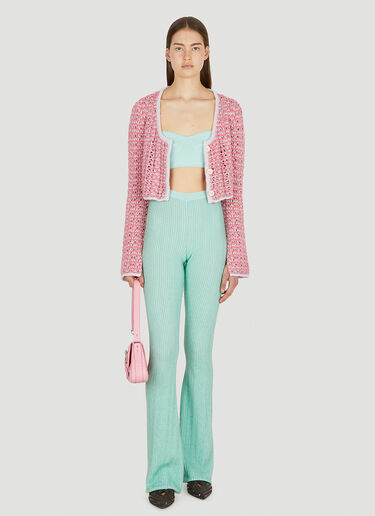 Marco Rambaldi Ribbed Knit Top Green mra0250007
