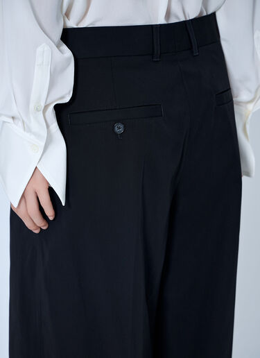 LN-CC® - Toteme: Single Pleat Cotton Trousers - Black Toteme Single Pleat Cotton Trousers Black tot0265038