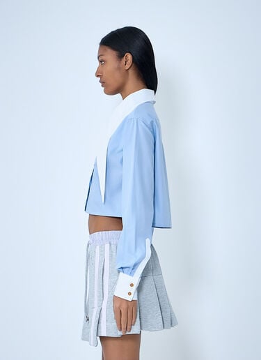 Vivienne Westwood Layered Collar Crop Shirt Blue vvw0263004