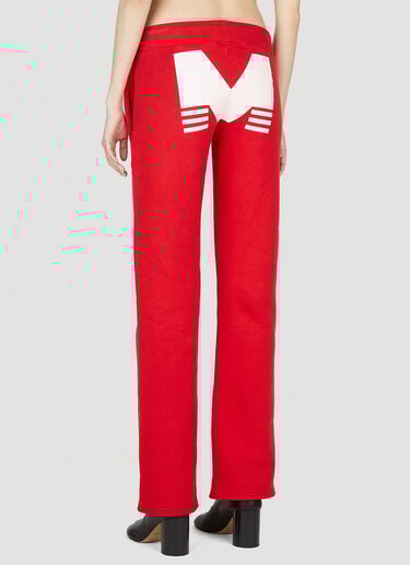 Mowalola Logo Print Track Pants Red mow0352006