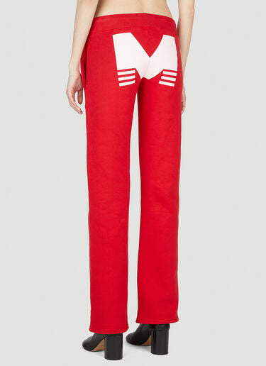 Mowalola Logo Print Track Pants Red mow0352006