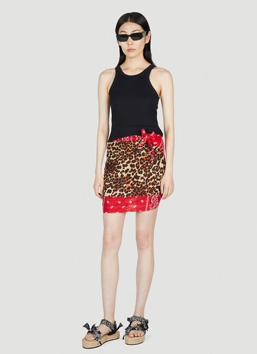 Arizona Love Leopard Motif Sarong Skirt Red arz0253004