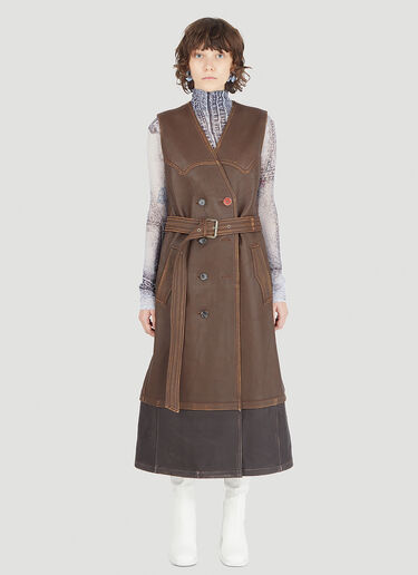 Acne Studios 웨스턴 민소매 드레스 브라운 acn0246003
