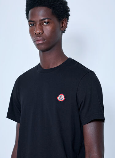 LN-CC® - Moncler: Logo Motif T-Shirt - Black Moncler Logo Motif T-Shirt Black mon0166014