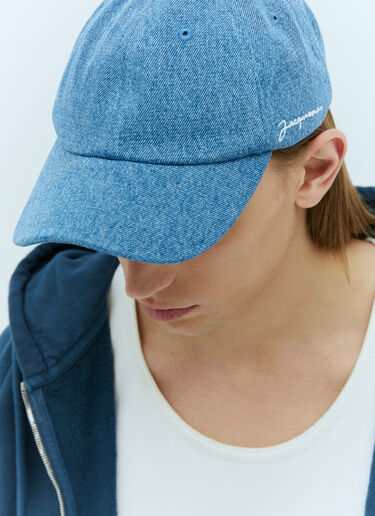 Jacquemus La Casquette Denim Baseball Cap Blue jac0356005