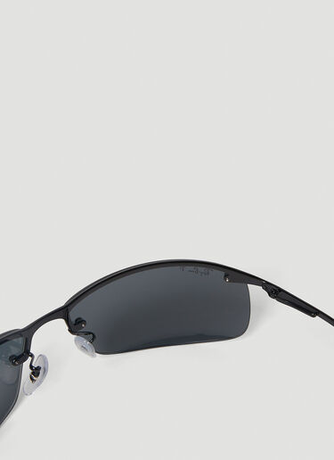 Ray-Ban RB3183 Semi Rimless Sunglasses Black lrb0151003