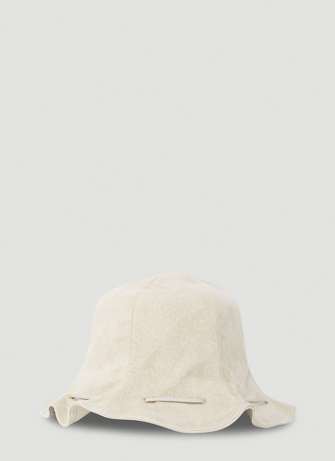 Hender Scheme Drawstring Bucket Hat In White