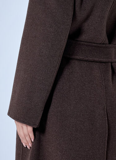 LN-CC® - Max Mara: Wrap Belted Wool Coat - Brown Max Mara Wrap Belted Wool Coat Brown max0266120