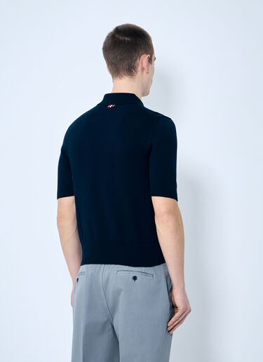 Thom Browne Knit Rugby Jersey Short Sleeve Top Navy thb0159006