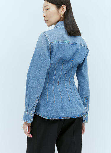 Chloé Corset-Detail Western Shirt Blue chl0255017