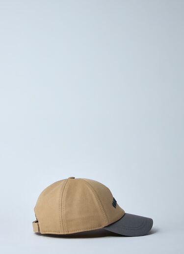 Miu Miu Logo Motif Baseball Cap Beige miu0260051