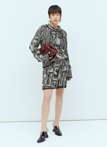 Bottega Veneta Intrecciato 棉质半身裙 藏蓝色 bov0256034