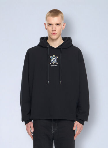 LN-CC® - Off-White: Jewel Arrow Loose Hoodie - Black Off-White Jewel Arrow Loose Hoodie Black ofw0164111
