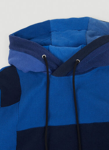 DRx FARMAxY FOR LN-CC Monochromatic Deconstructed Panelling Hooded Sweatshirt Blue drx0346005