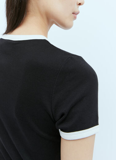 Courrèges Contrast Circle T-Shirt Black cou0254010