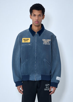 Gallery Dept. Zip-Front Jacket with Applique Patches Navy gdp0162059