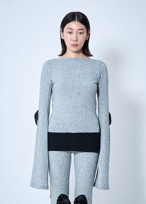 Chloé Open-Rear Knit Top Beige chl0260009