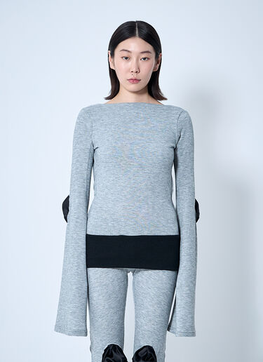 Sia Arnika Open-Rear Knit Top Grey sia0260008