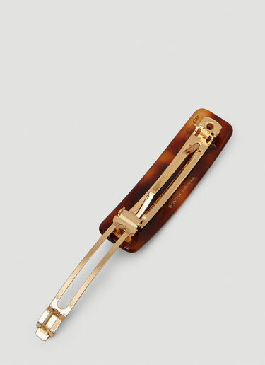 Crystal Logo Hair Clip Gucci Crystal Logo Hair Clip Brown guc0251301