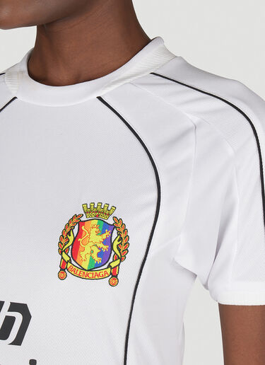 Balenciaga Shrunken Soccer Jersey Top White bal0254024