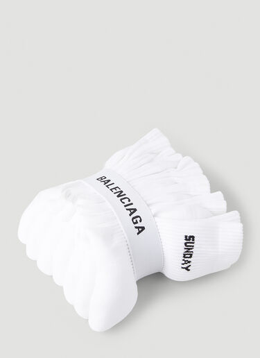 Balenciaga Pack of Seven Day of the Week Socks White bal0247101