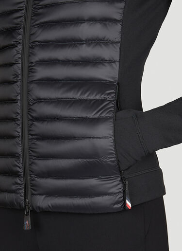 Moncler Grenoble 부분 퀼팅 집업 카디건 블랙 mog0253018