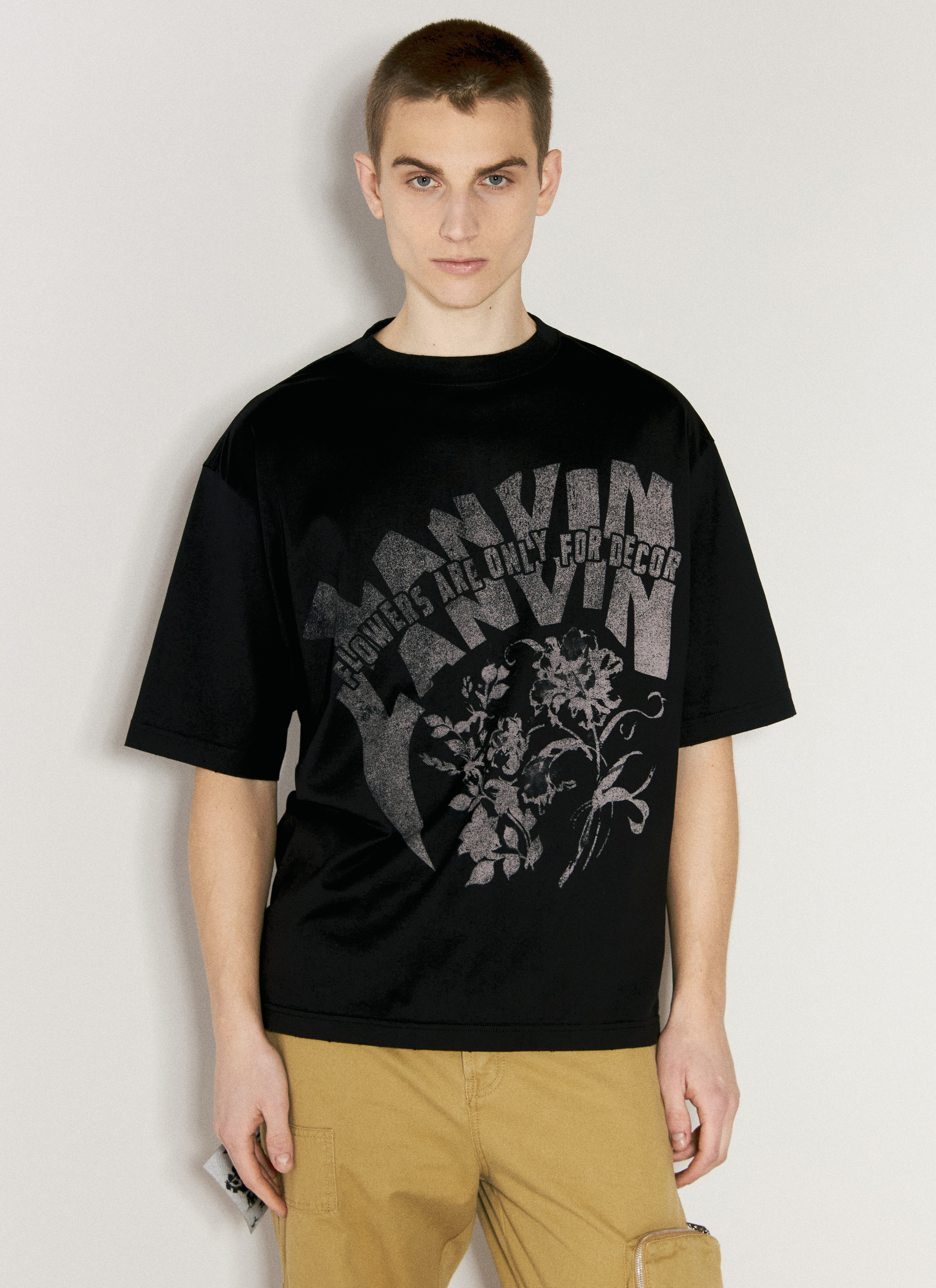 Lanvin x Future 로고 프린트 티셔츠  옐로우 lvf0157007