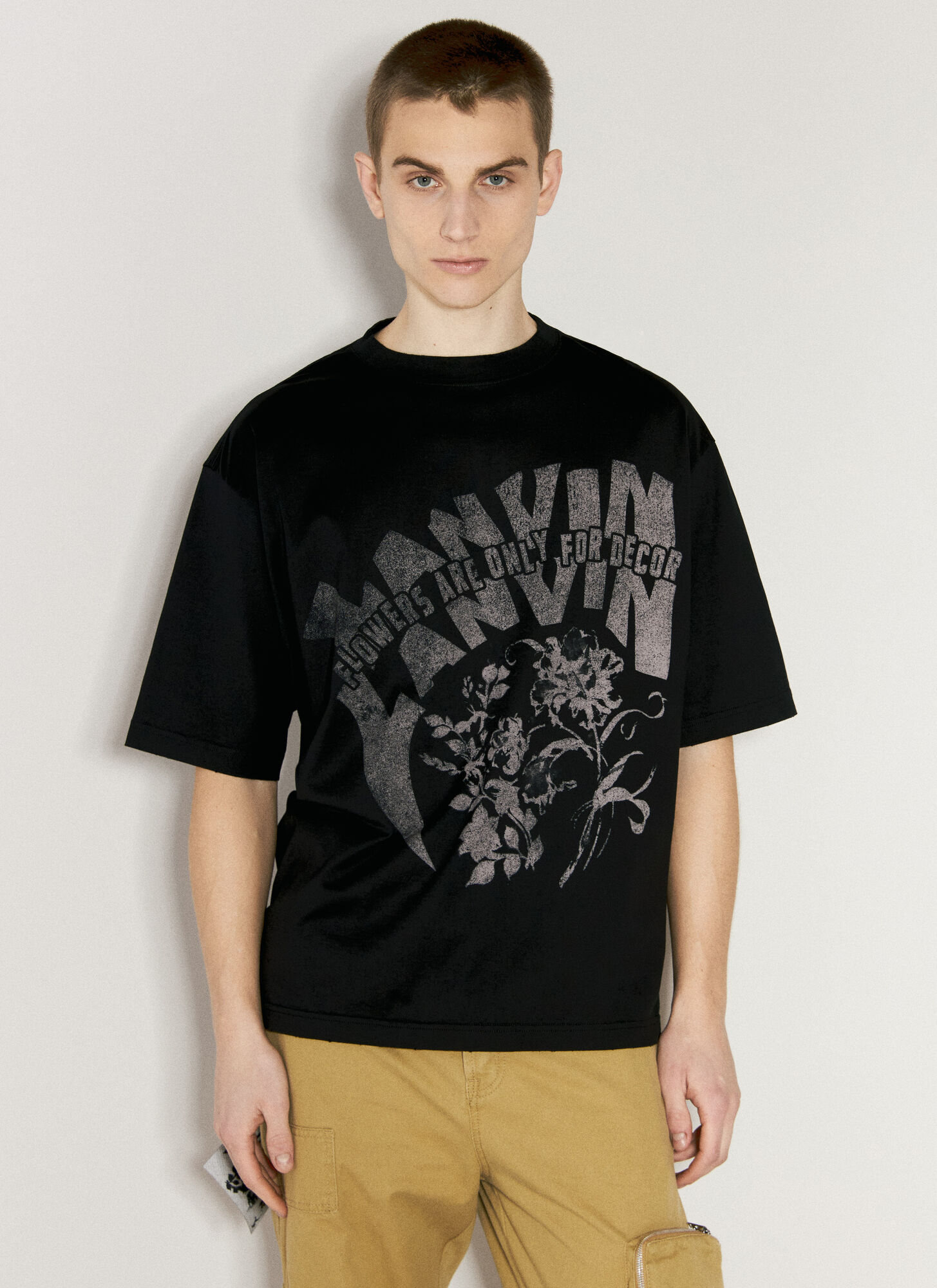 Shop Lanvin X Future Drop 3 Logo Print T-shirt In Black