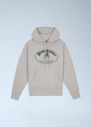 Brain Dead x Brooks Brothers California Logo Hooded Sweatshirt Grey brb0162012