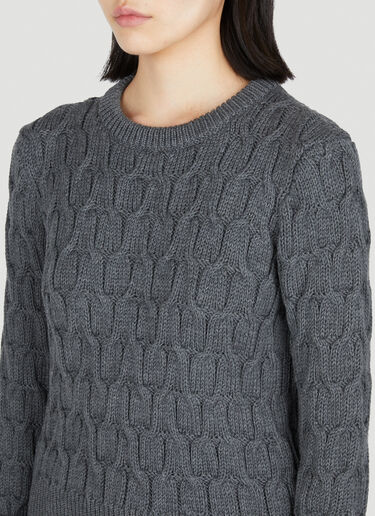 Thom Browne メリノクリスクロスセーター グレー thb0253014