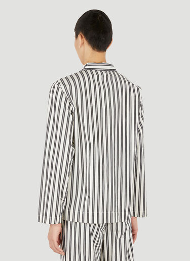 Tekla Striped Classic Pyjama Shirt White tek0351023