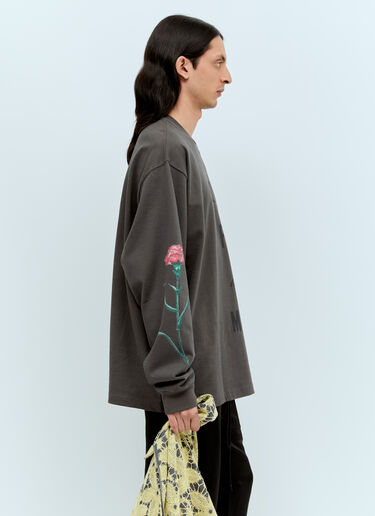 Song for the Mute 로고 프린트 맨투맨 그레이 sfm0156003