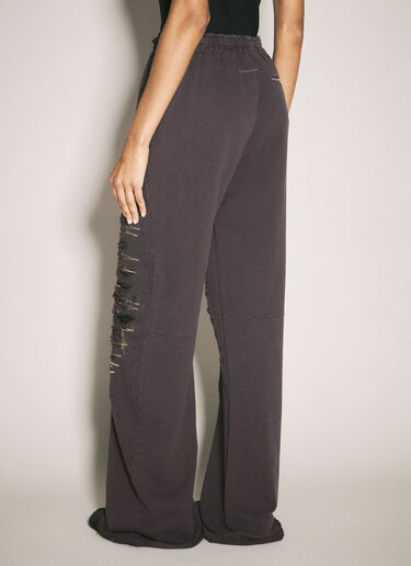 MM6 Maison Margiela Distressed Track Pants Purple mmm0258003