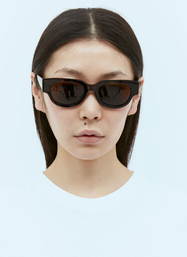 Bottega Veneta Tri-Fold Square Sunglasses Brown bos0255004