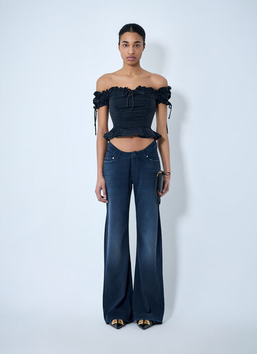 Gathered Cropped Top Balenciaga Gathered Cropped Top Black bal0263014