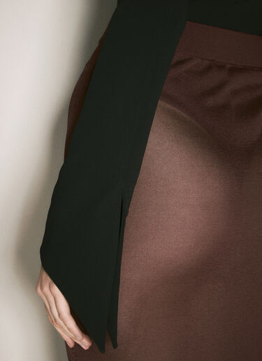 Spiky Satin Collar Bodysuit Mugler Spiky Satin Collar Bodysuit Black mug0258006