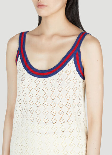 Gucci G Rhombus Knit Tank Top Cream guc0253052