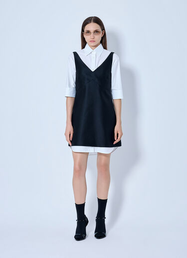 LN-CC® - Balenciaga: Hybrid Shirt Dress - Black Balenciaga Hybrid Shirt Dress Black bal0265004