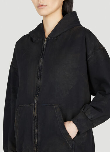 Balenciaga Distressed Hooded Sweatshirt Black bal0252050