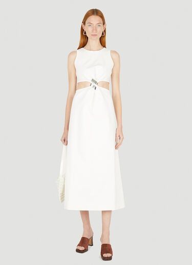 Wynn Hamlyn Helix Mid Length Dress White wyh0249007