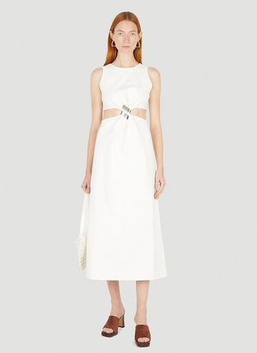 Helix Mid Length Dress Wynn Hamlyn Helix Mid Length Dress White wyh0249007
