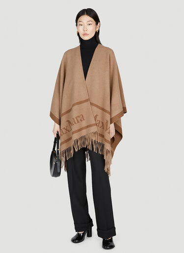 Wool Cloak With Fringes Max Mara Wool Cloak With Fringes Beige max0253047