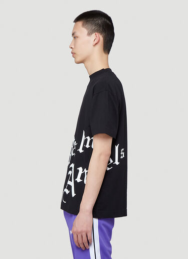 Palm Angels Gothic Logo T-Shirt Black pma0140001