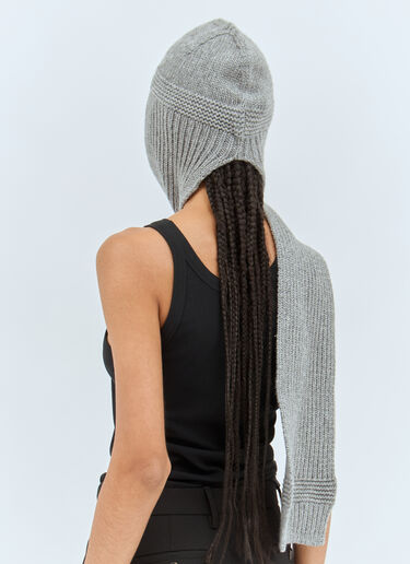 Miu Miu Wool And Cashmere Hood Grey miu0258078